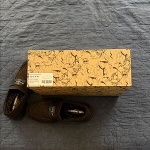 Karl Lagerfeld Men's Dark Brown Slip-On Loafers